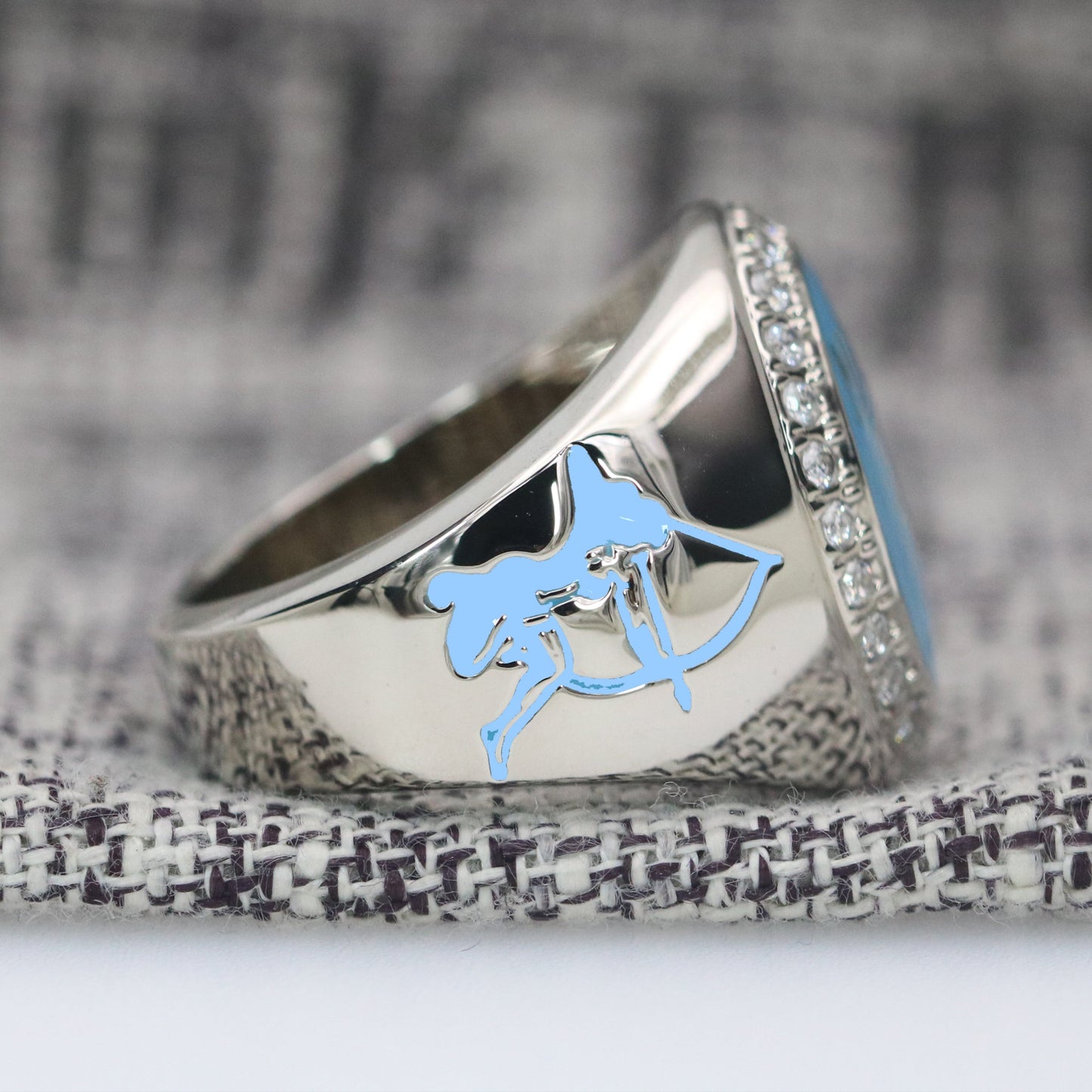 Mu Sigma Upsilon Sorority Ring (ΜΣΥ) - Flower Series, Silver