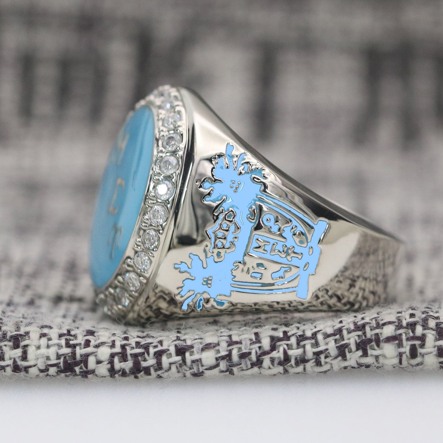 Mu Sigma Upsilon Sorority Ring (ΜΣΥ) - Flower Series, Silver