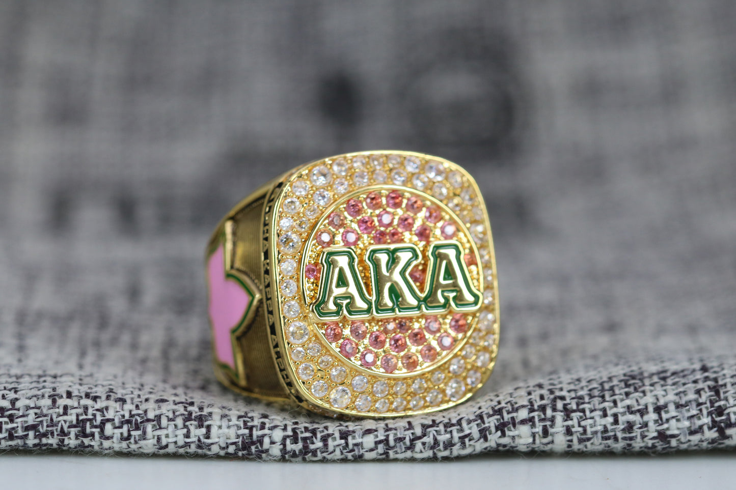 Alpha Kappa Alpha Sorority Ring (AKA) - SPECIAL EDITION Shine Series, Gold