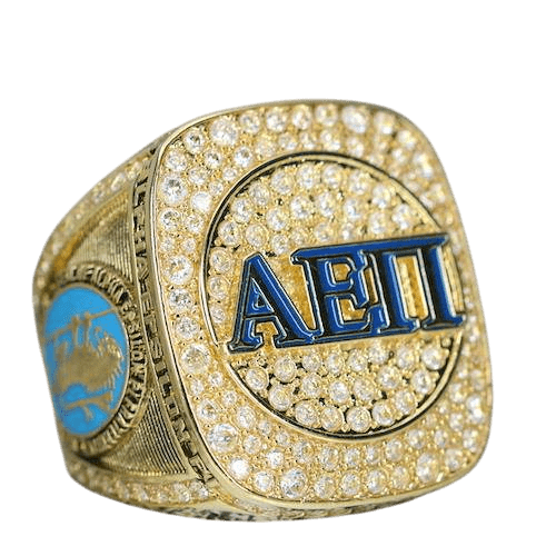 Alpha Epsilon Pi Fraternity Ring (AEPi) - SPECIAL EDITION Shine Series, Gold - fratrings