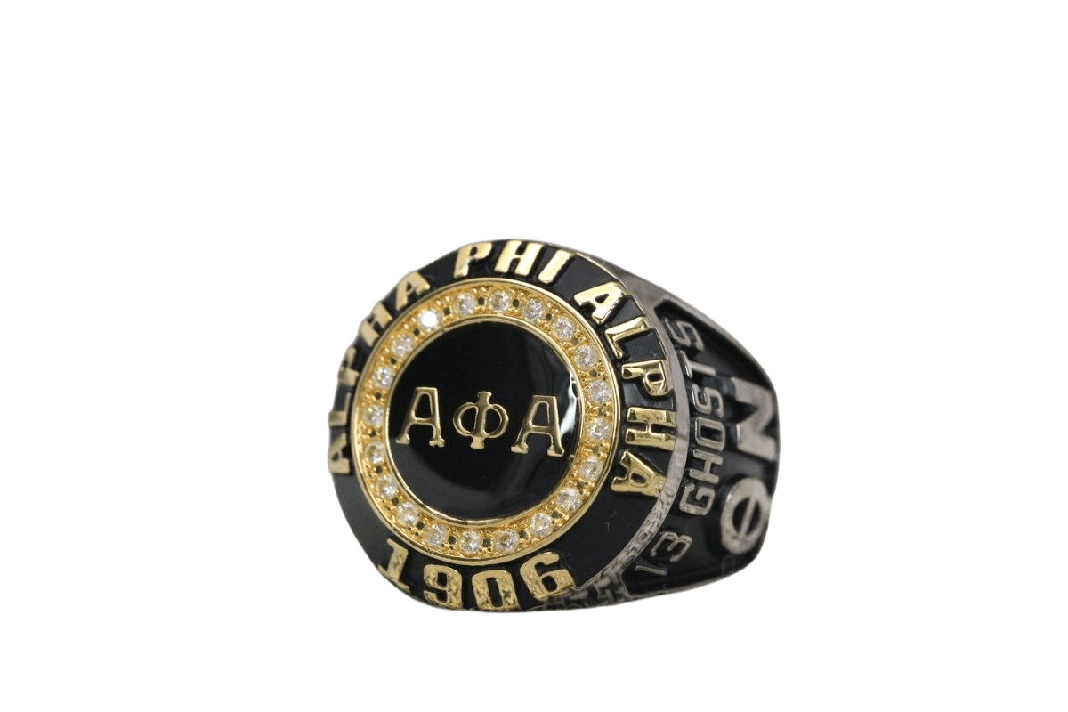 Alpha Phi Alpha Fraternity Ring (ΑΦΑ) - Classic Man Series, Dual Finish - fratrings