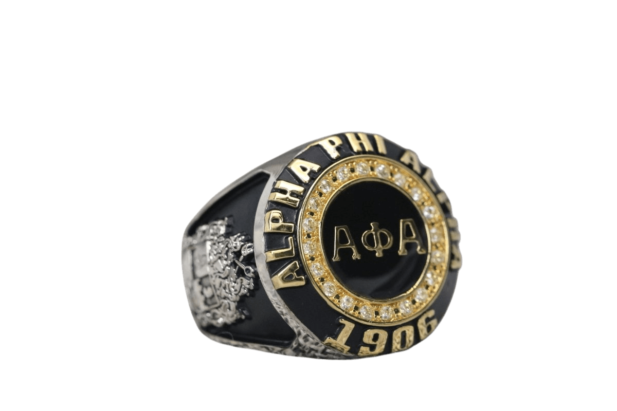 Alpha Phi Alpha Fraternity Ring (ΑΦΑ) - Classic Man Series, Dual Finish - fratrings