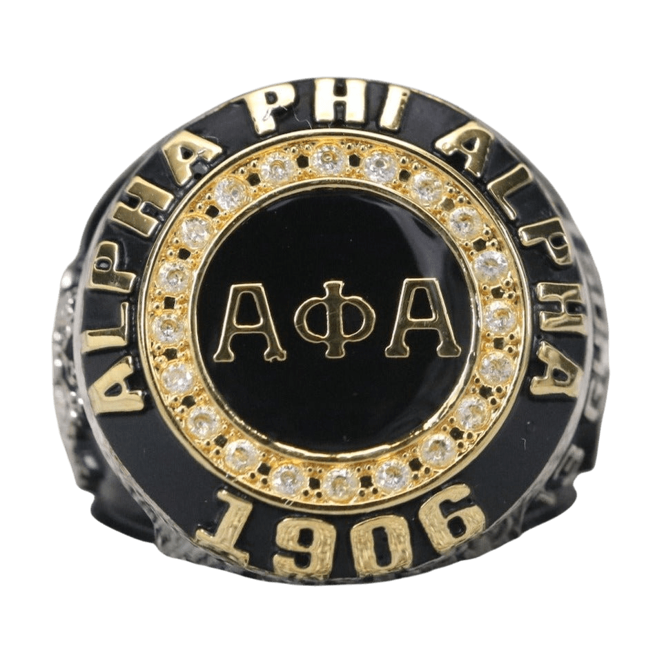 Alpha Phi Alpha Fraternity Ring (ΑΦΑ) - Classic Man Series, Dual Finish - fratrings