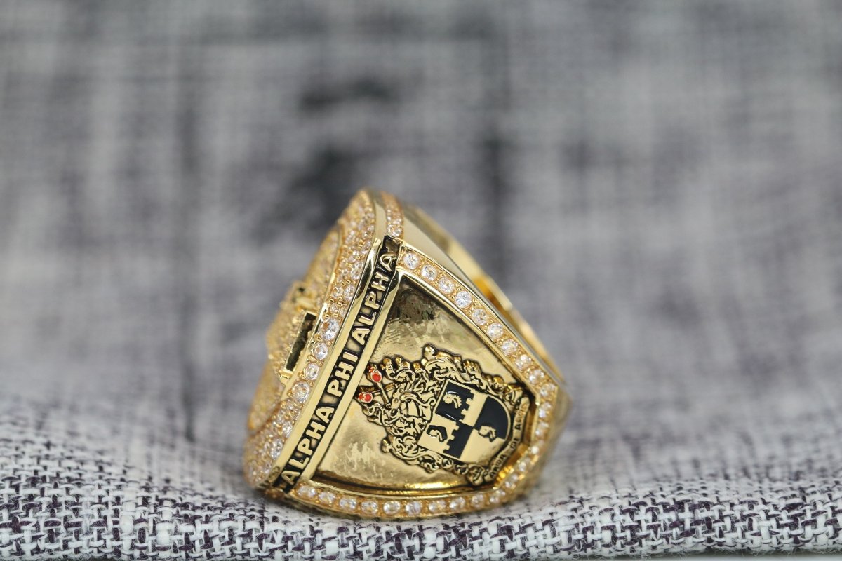 Alpha Phi Alpha Fraternity Ring (ΑΦΑ) - Shine Series, Gold - fratrings