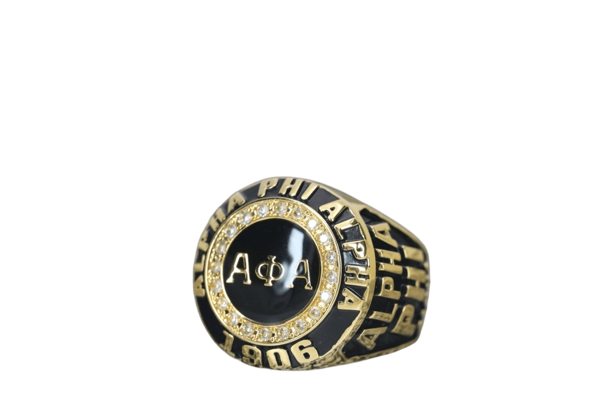 Alpha Phi Alpha Fraternity Ring (ΑΦΑ) - SPECIAL EDITION Classic Man Series, Gold - fratrings