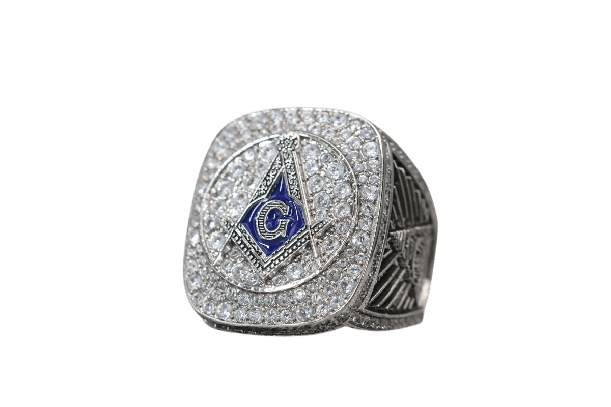 Ancient Free And Accepted Masons Ring (Eye Of The Providence) - Shine Series, Silver - fratrings