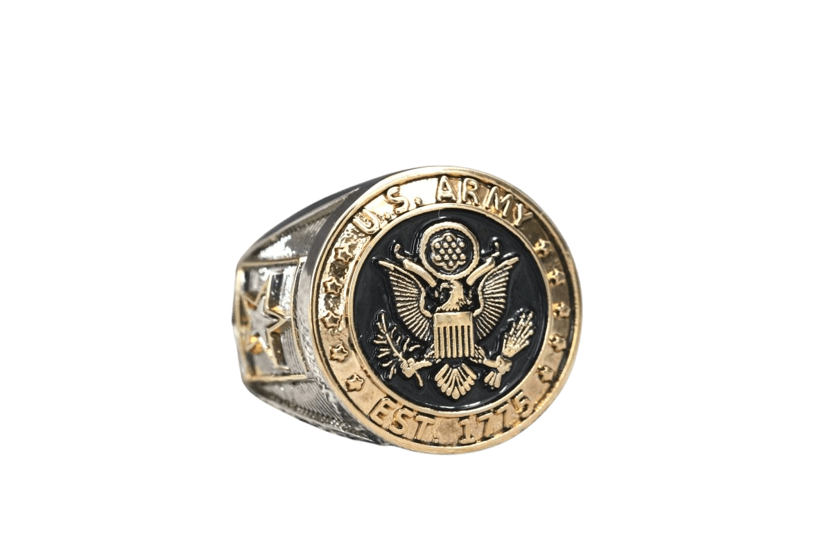 Eagle Valor Military Ring for U.S. Army Members - fratrings