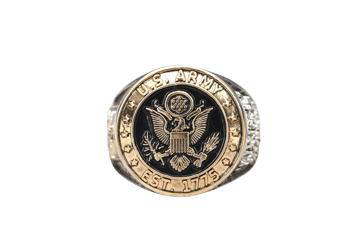 Eagle Valor Military Ring for U.S. Army Members - fratrings