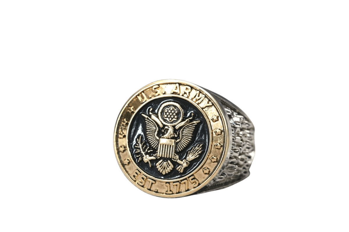 Eagle Valor Military Ring for U.S. Army Members - fratrings