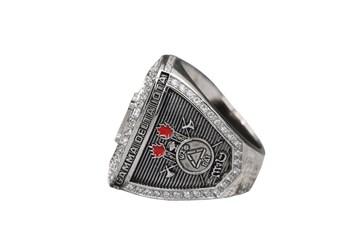 Gamma Delta Iota Fraternity Ring (ΓΔI) - Shine Series, Silver - fratrings