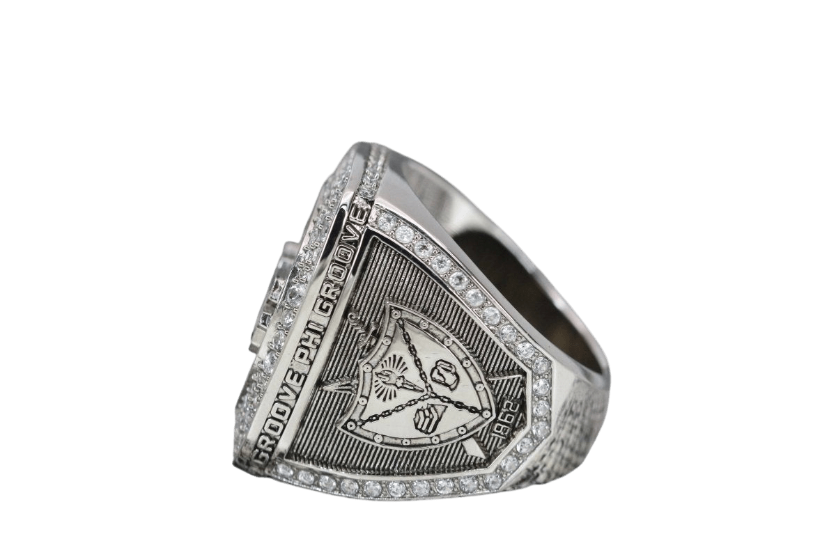 Groove Phi Groove Social Fellowship Ring (GΦG) - Shine Series, Silver - fratrings