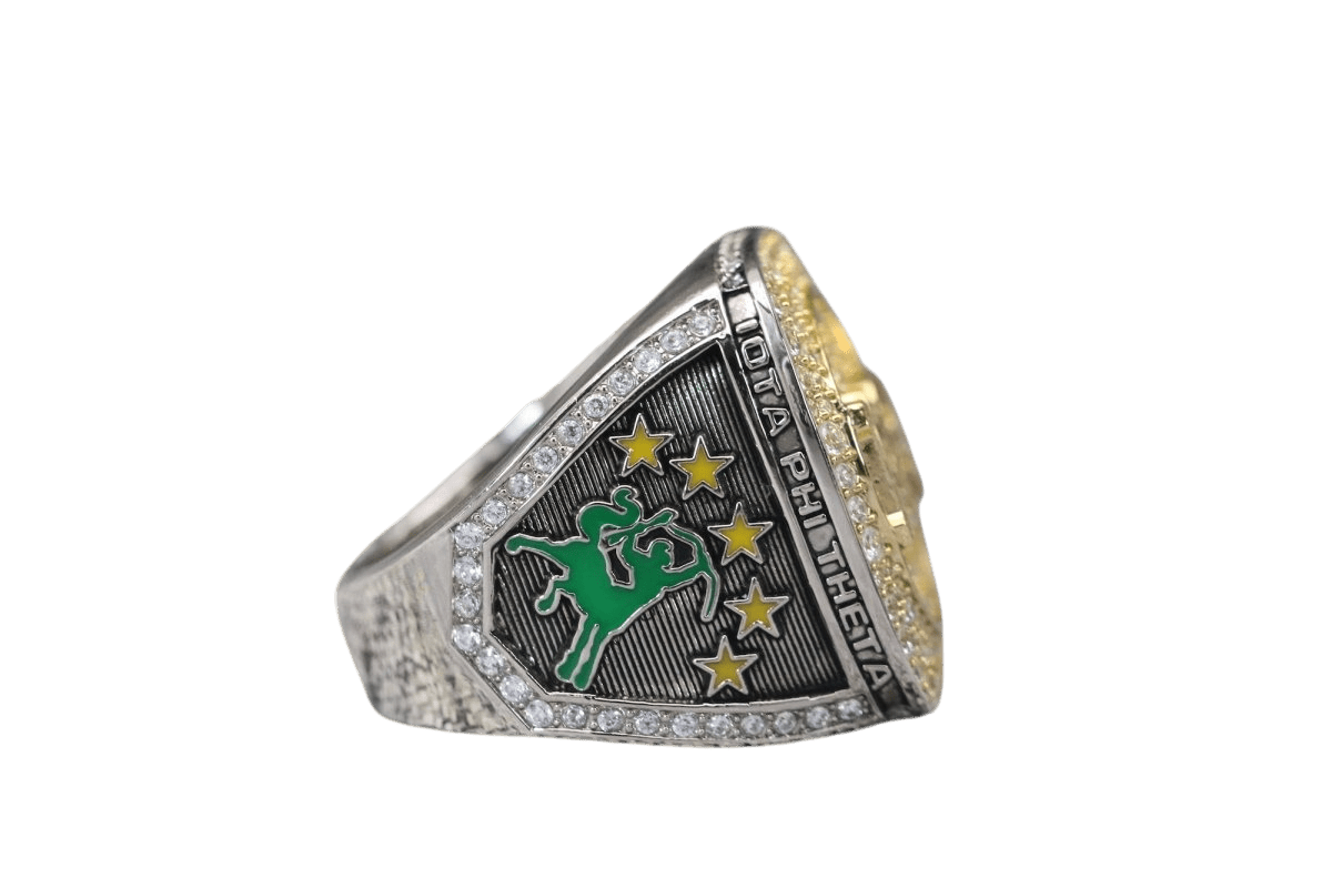 Iota Phi Theta Fraternity Ring (ΙΦΘ) - Shine Series, Dual Finish - fratrings