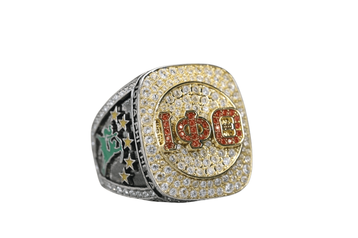 Iota Phi Theta Fraternity Ring (ΙΦΘ) - Shine Series, Dual Finish - fratrings