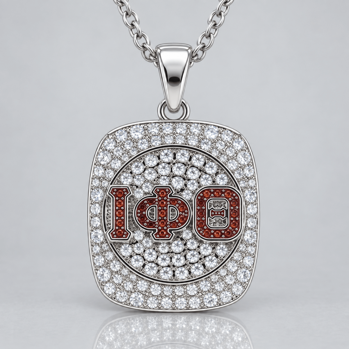 Iota Phi Theta Official Series Pendant Necklace, Silver - fratrings