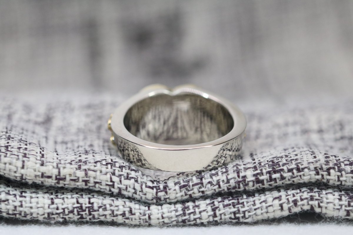 Iota Sweethearts Sorority Ring (ISI) - Heart Series, Dual Finish - fratrings