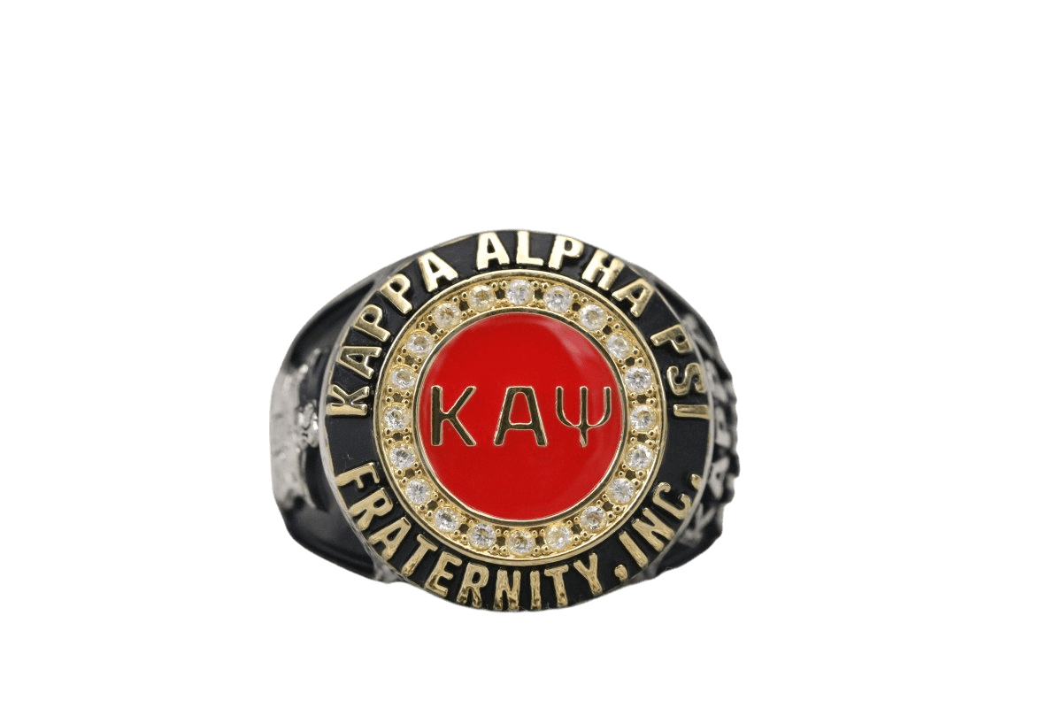 Kappa Alpha Psi Fraternity Ring (ΚΑΨ) - Classic Man Series SPECIAL EDITION Pontiac Alumni Chapter, Dual Finish - fratrings