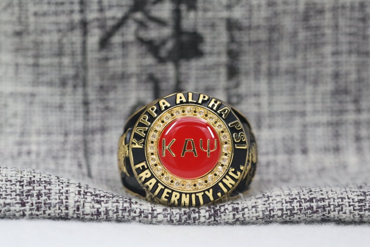 Kappa Alpha Psi Fraternity Ring (ΚΑΨ) - Classic Man Series SPECIAL EDITION Pontiac Alumni Chapter, Gold - fratrings