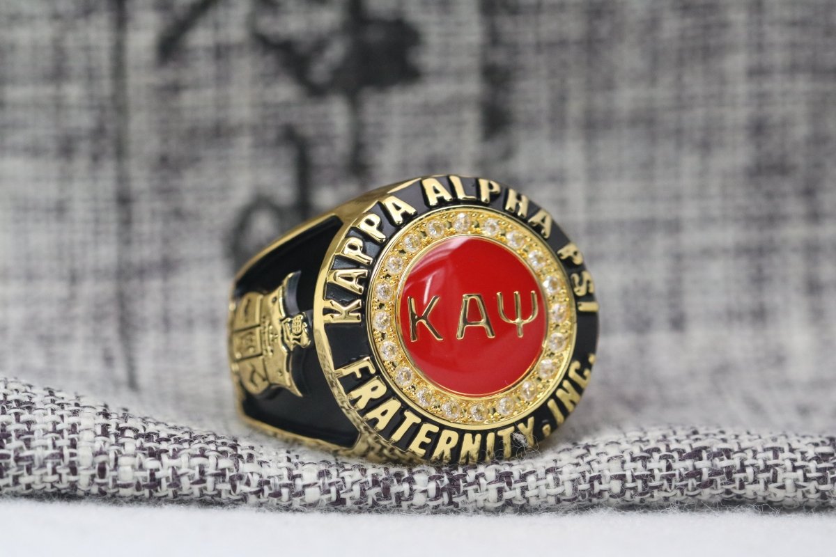 Kappa Alpha Psi Fraternity Ring (ΚΑΨ) - Classic Man Series SPECIAL EDITION Pontiac Alumni Chapter, Gold - fratrings