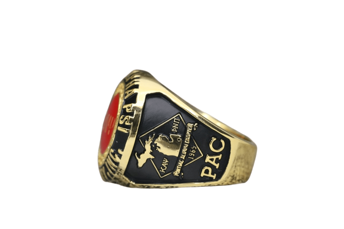 Kappa Alpha Psi Fraternity Ring (ΚΑΨ) - Classic Man Series SPECIAL EDITION Pontiac Alumni Chapter, Gold - fratrings