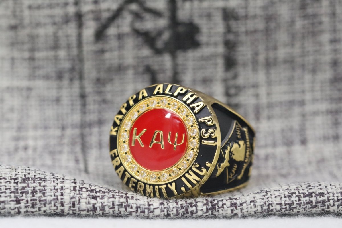 Kappa Alpha Psi Fraternity Ring (ΚΑΨ) - Classic Man Series SPECIAL EDITION Pontiac Alumni Chapter, Gold - fratrings