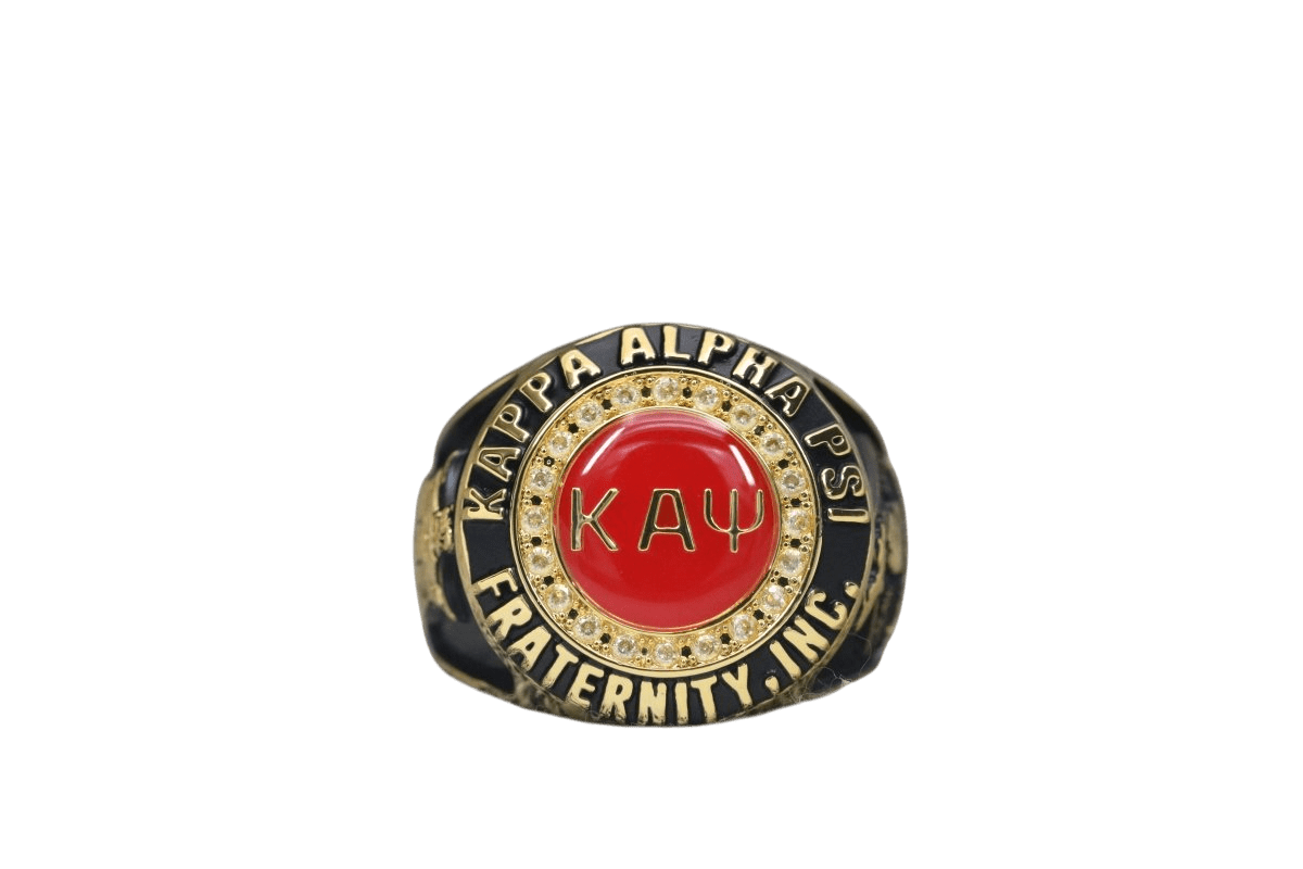 Kappa Alpha Psi Fraternity Ring (ΚΑΨ) - Classic Man Series SPECIAL EDITION Pontiac Alumni Chapter, Gold - fratrings