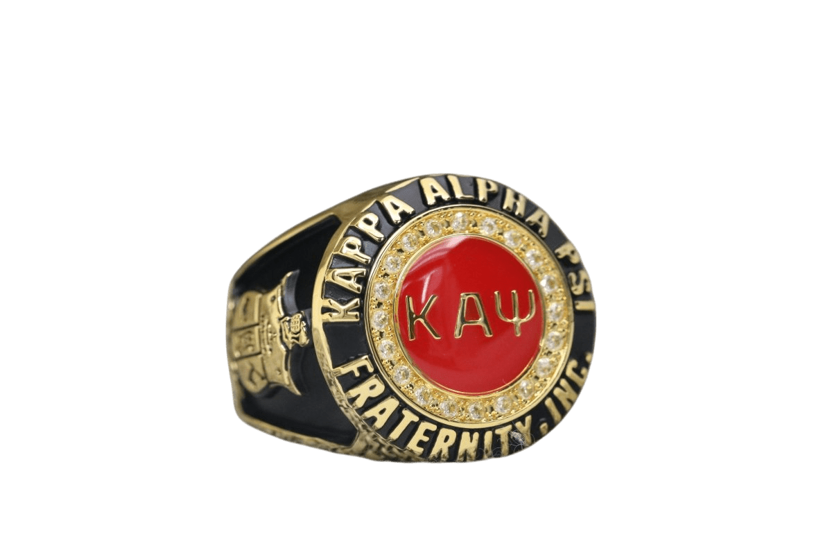 Kappa Alpha Psi Fraternity Ring (ΚΑΨ) - Classic Man Series SPECIAL EDITION Pontiac Alumni Chapter, Gold - fratrings