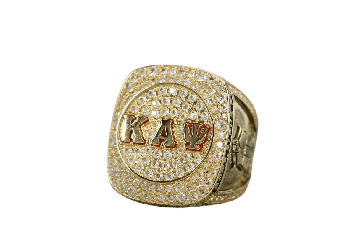 Kappa Alpha Psi Fraternity Ring (ΚΑΨ) - SPECIAL EDITION Shine Series, Gold - fratrings