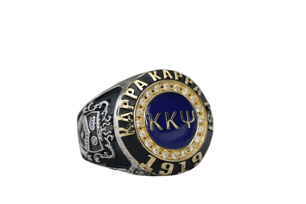 Kappa Kappa Psi Fraternity Ring (ΚKΨ) - Classic Man Series, Dual Finish - fratrings