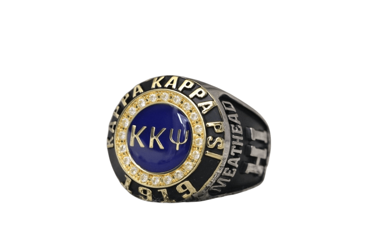 Kappa Kappa Psi Fraternity Ring (ΚKΨ) - Classic Man Series, Dual Finish - fratrings