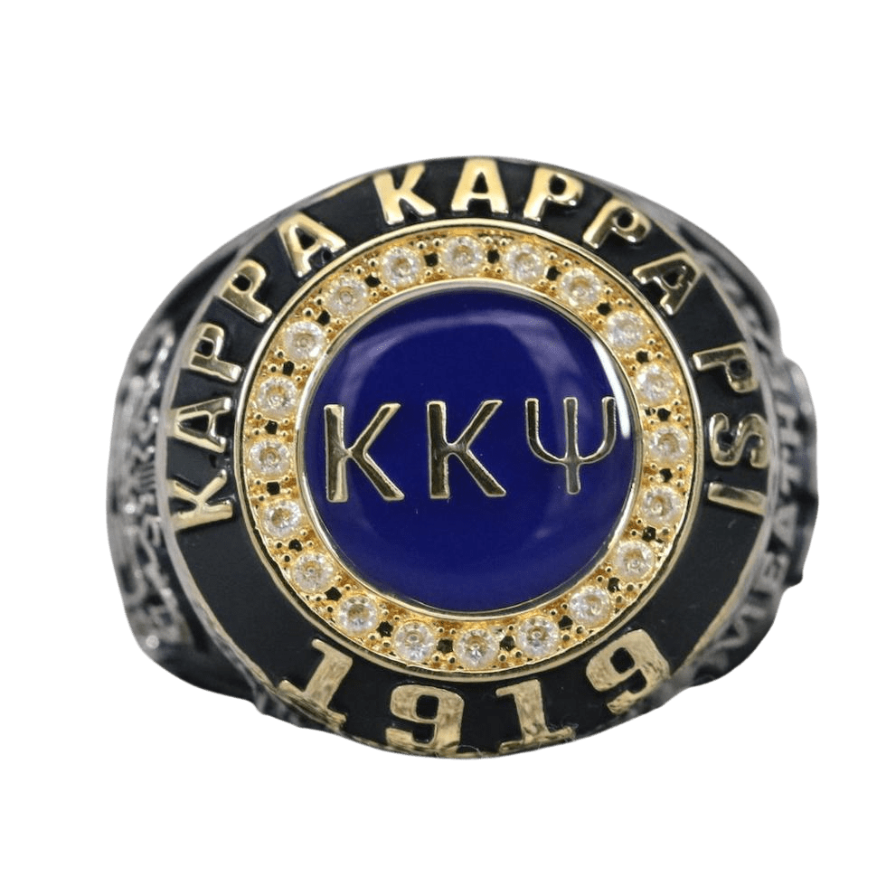Kappa Kappa Psi Fraternity Ring (ΚKΨ) - Classic Man Series, Dual Finish - fratrings