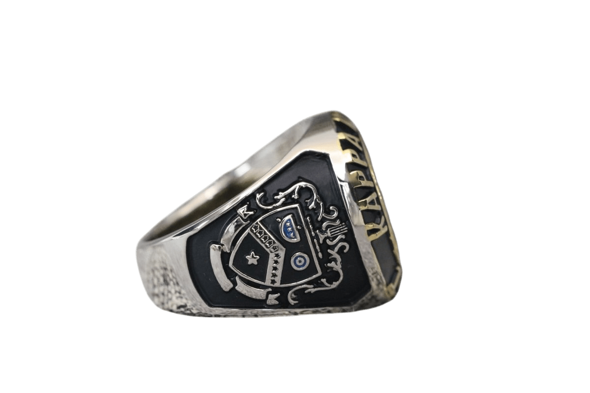 Kappa Kappa Psi Fraternity Ring (ΚKΨ) - Classic Man Series, Dual Finish - fratrings