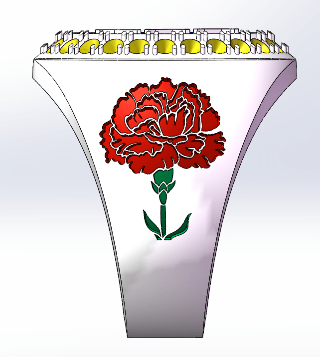 Kappa Kappa Psi Fraternity Ring (KKΨ) - Flower Series, Silver - fratrings