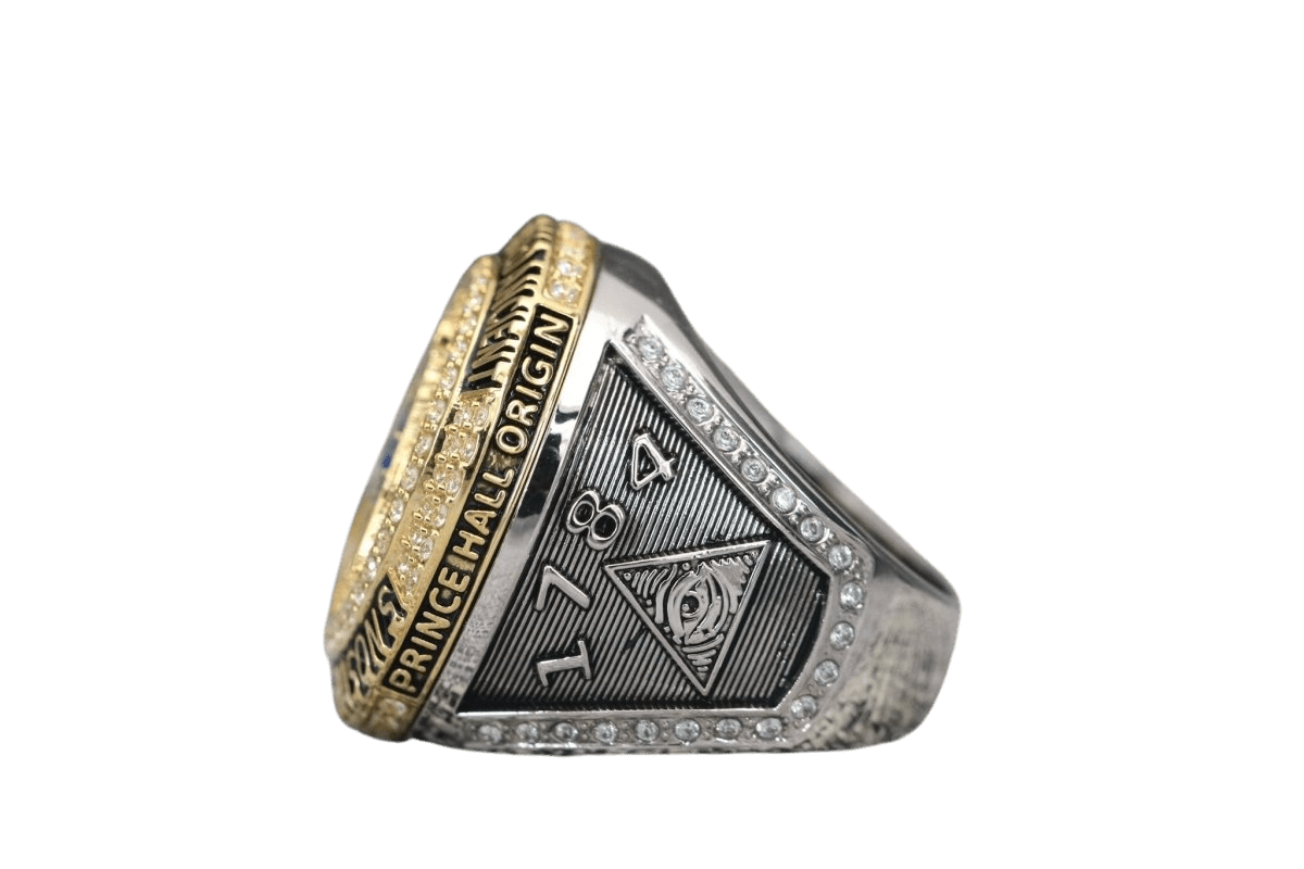 Masonic Ring NGL 1847 York Rite, 18k Dual Finish - fratrings