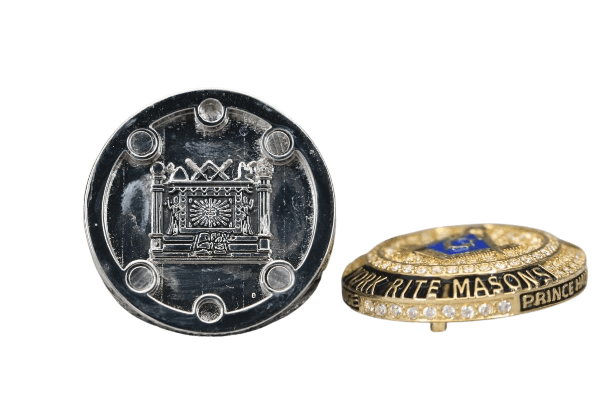 Masonic Ring NGL 1847 York Rite, 18k Dual Finish - fratrings