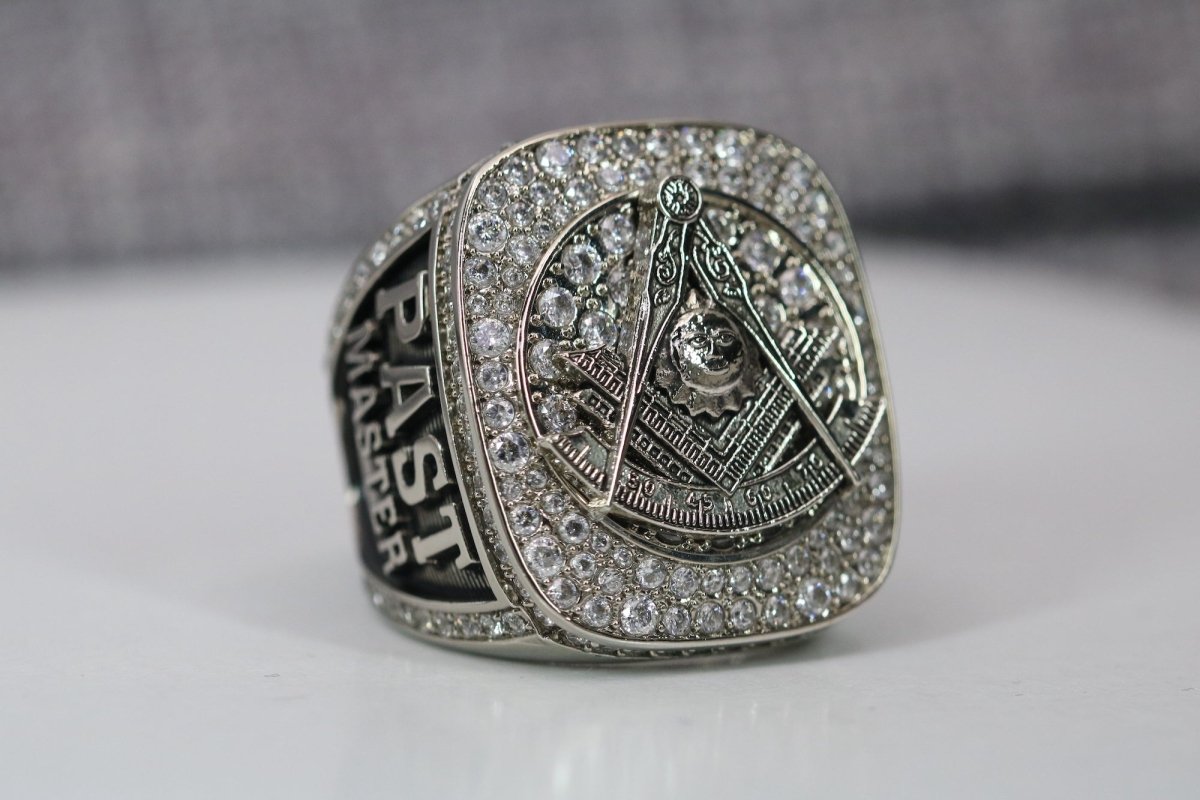 Masons Past Masters Ring (Eye Of The Providence) - Shine Series, Silver - fratrings