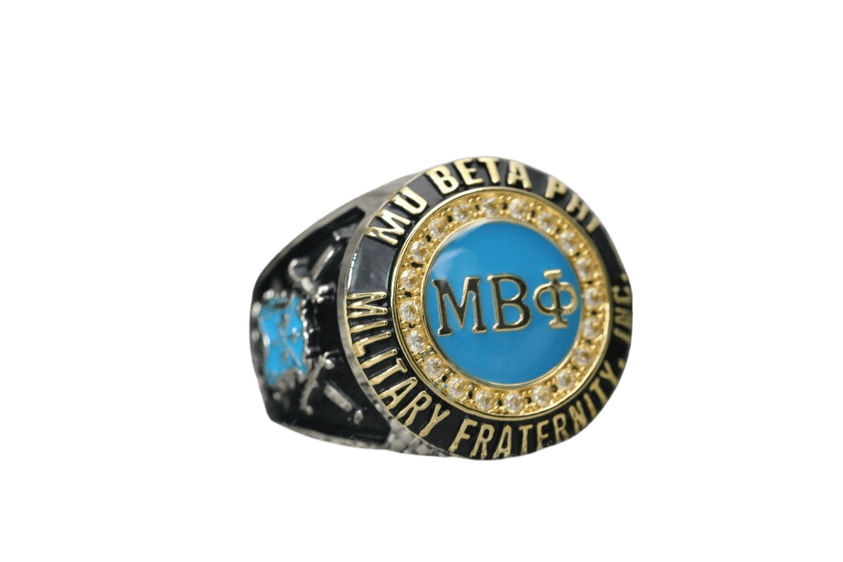 Mu Beta Phi Fraternity Ring (ΜΒΦ) - Classic Man Series, Dual Finish - fratrings