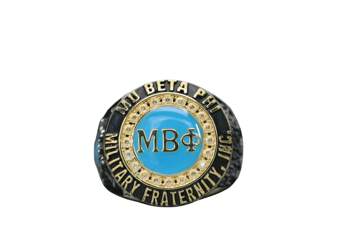 Mu Beta Phi Fraternity Ring (ΜΒΦ) - Classic Man Series, Dual Finish - fratrings