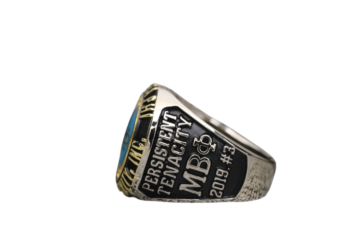 Mu Beta Phi Fraternity Ring (ΜΒΦ) - Classic Man Series, Dual Finish - fratrings