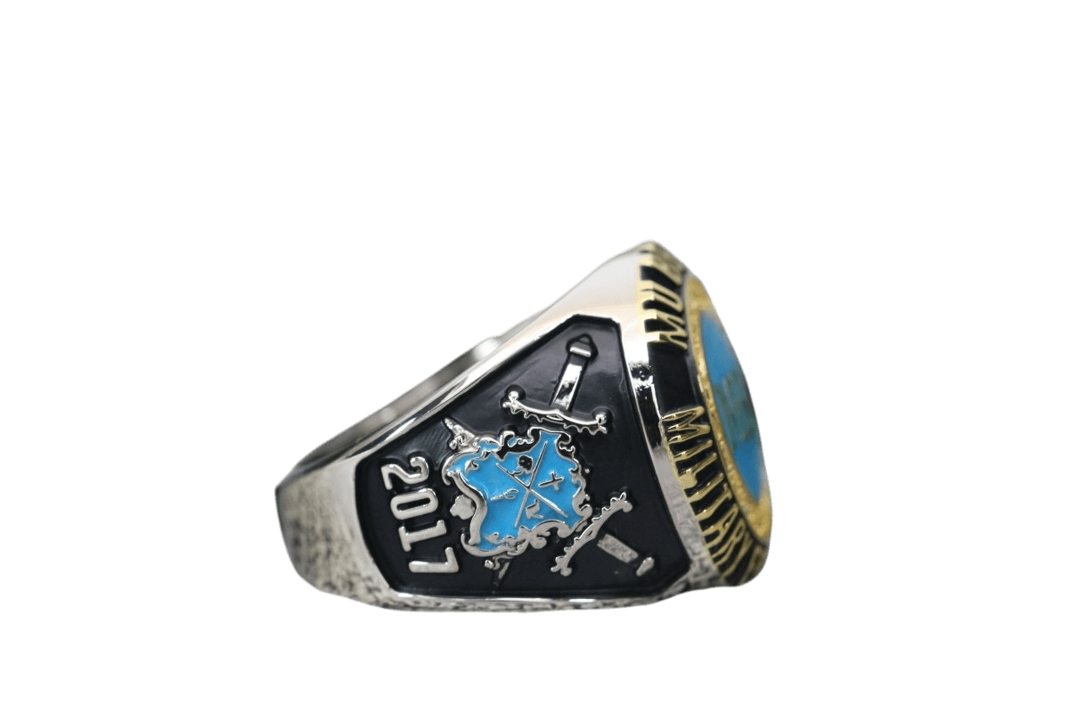 Mu Beta Phi Fraternity Ring (ΜΒΦ) - Classic Man Series, Dual Finish - fratrings