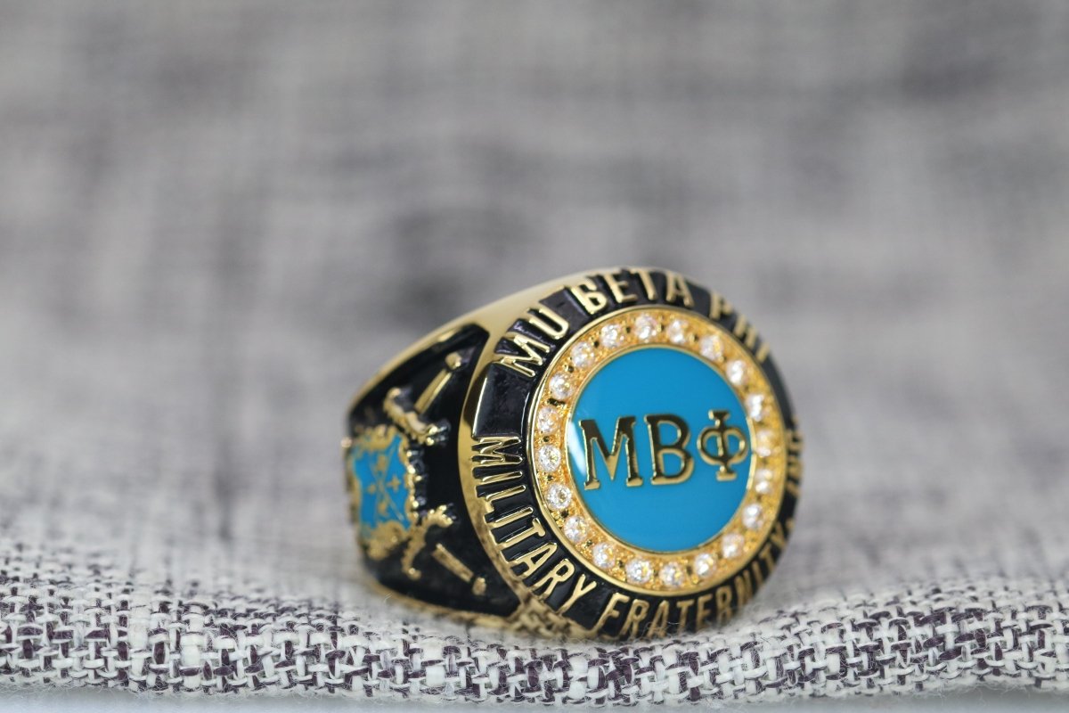 Mu Beta Phi Fraternity Ring (ΜΒΦ) - Classic Man Series, Gold - fratrings