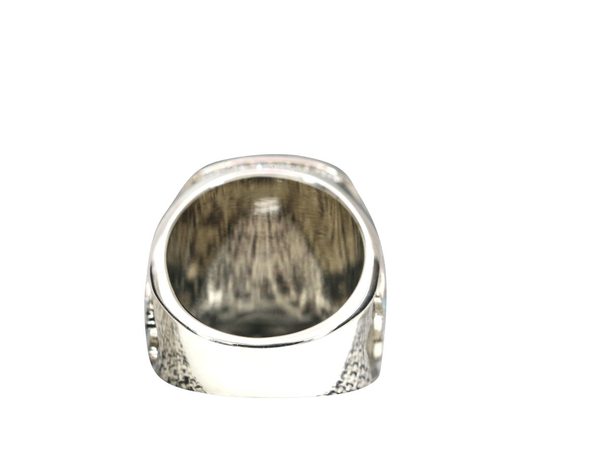 Mu Sigma Upsilon Sorority Ring (ΜΣΥ) - Shine Series, Silver - fratrings