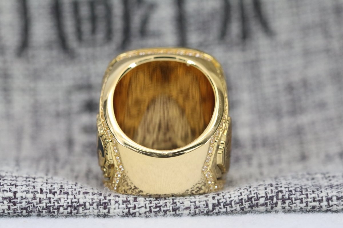 Official Alpha Phi Alpha Ring - Gold & Black Stones - fratrings