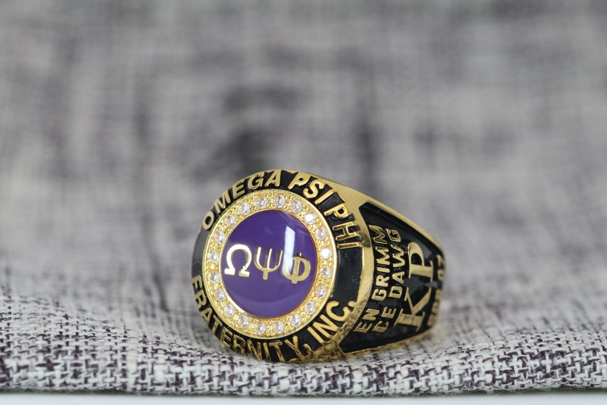 Omega Psi Phi Fraternity Ring (ΩΨΦ) - Classic Man Series, Gold - fratrings