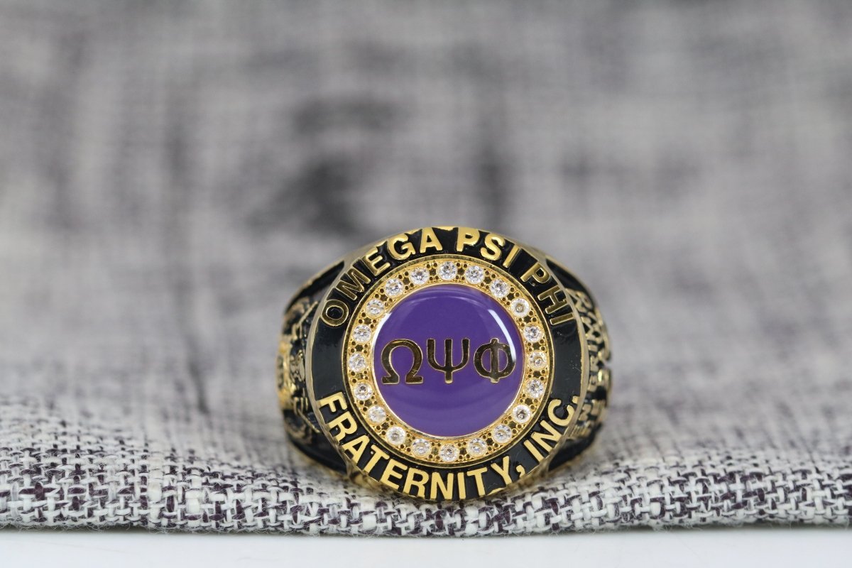 Omega Psi Phi Fraternity Ring (ΩΨΦ) - Classic Man Series, Gold - fratrings