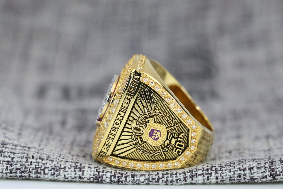 Omega Psi Phi Fraternity Ring (ΩΨΦ) - Shine Series, Gold - fratrings