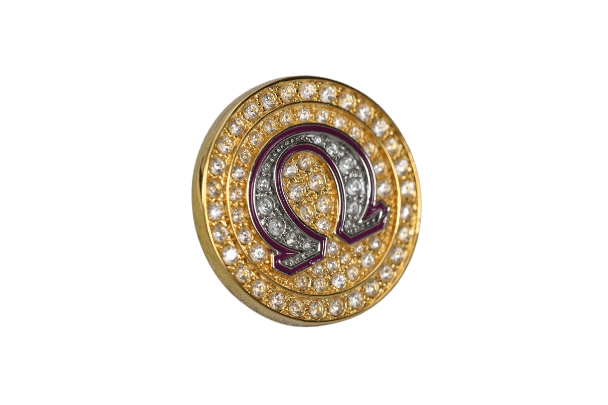 Omega Psi Phi Lapel Pin (ΩΨΦ) - PREMIUM Alumni Pin, Shine Series - fratrings