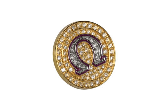 Omega Psi Phi Lapel Pin (ΩΨΦ) - PREMIUM Alumni Pin, Shine Series - fratrings