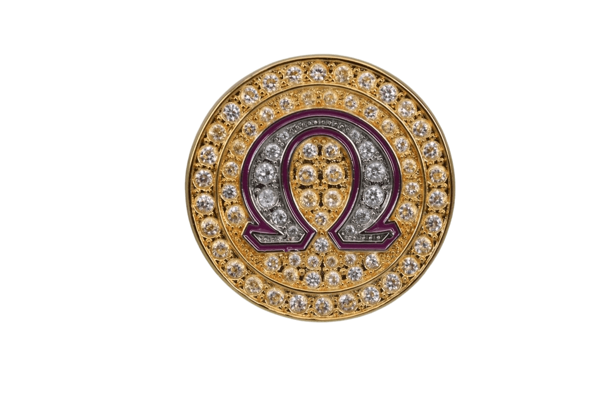 Omega Psi Phi Lapel Pin (ΩΨΦ) - PREMIUM Alumni Pin, Shine Series - fratrings