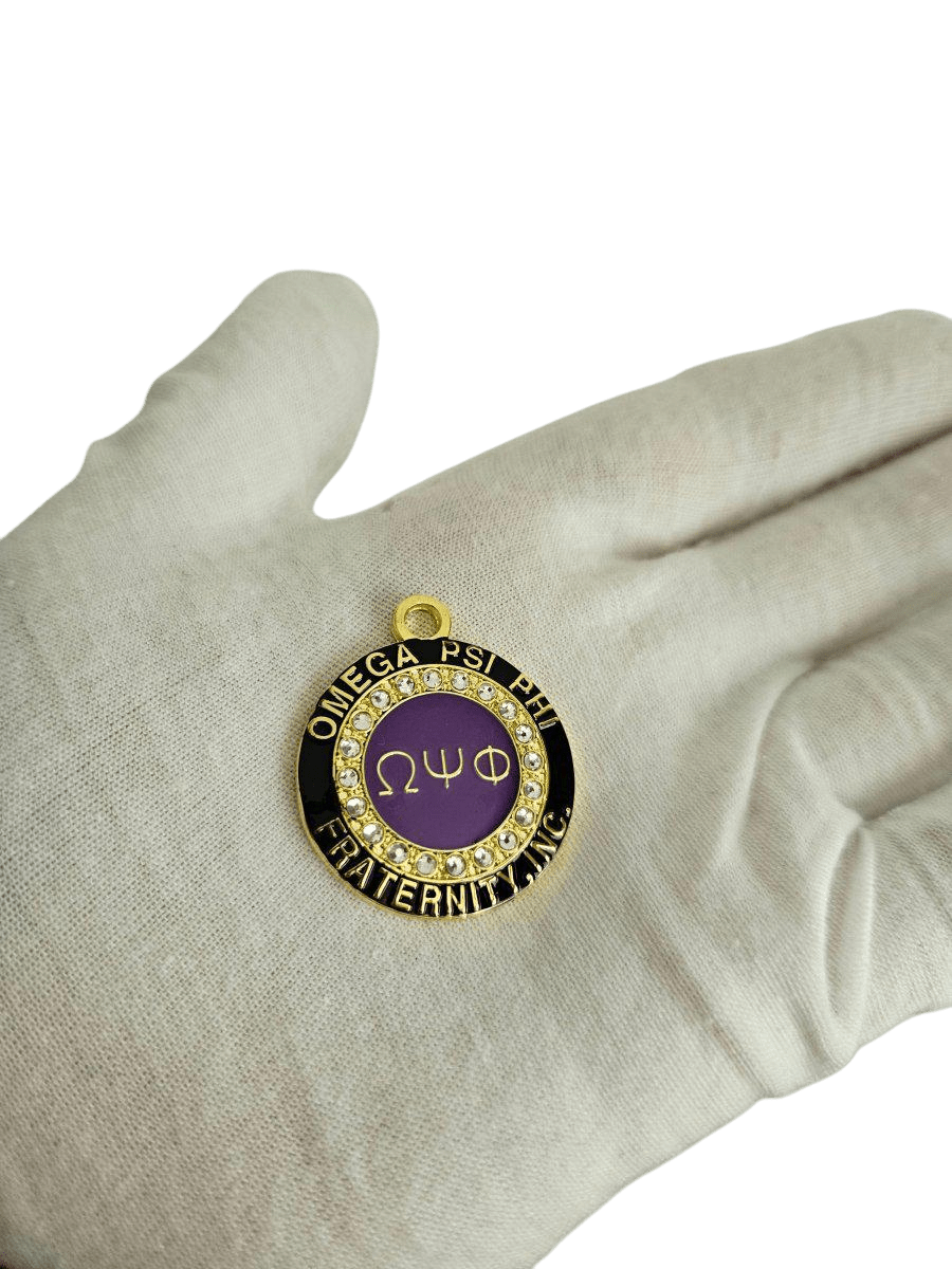 Omega Psi Phi Pendant Necklace (ΩΨΦ) - Active Member Pendant Necklace, Classic Man Series - fratrings