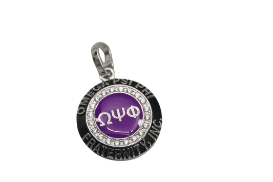 Omega Psi Phi Pendant Necklace (ΩΨΦ) - Classic Man, Silver - fratrings